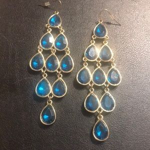 Beautiful Peacock 🦚 Blue chandelier earrings